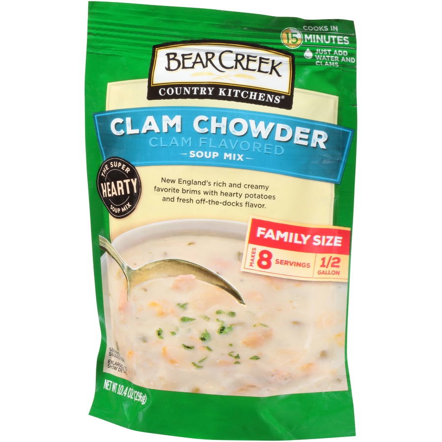 slide 3 of 8, Bear Creek Country Kitchens Clam Chowder Soup Mix, 10.4 oz