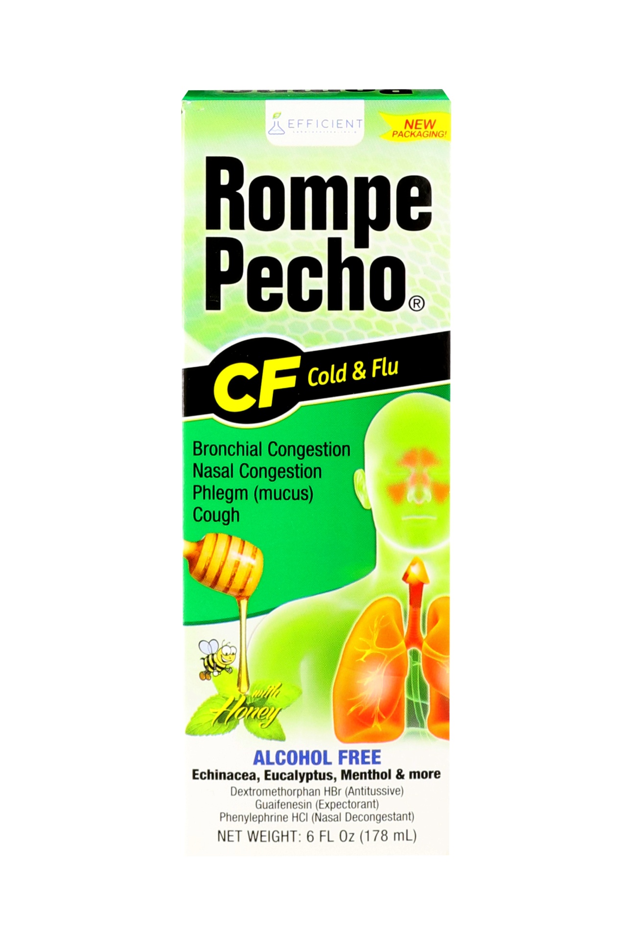 slide 1 of 1, Rompe Pecho Cold Flu Expectorant Liquid, 6 fl oz