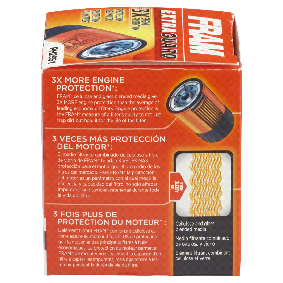 slide 4 of 8, Fram Extra Guard Oil Filter PH16, 1 ct