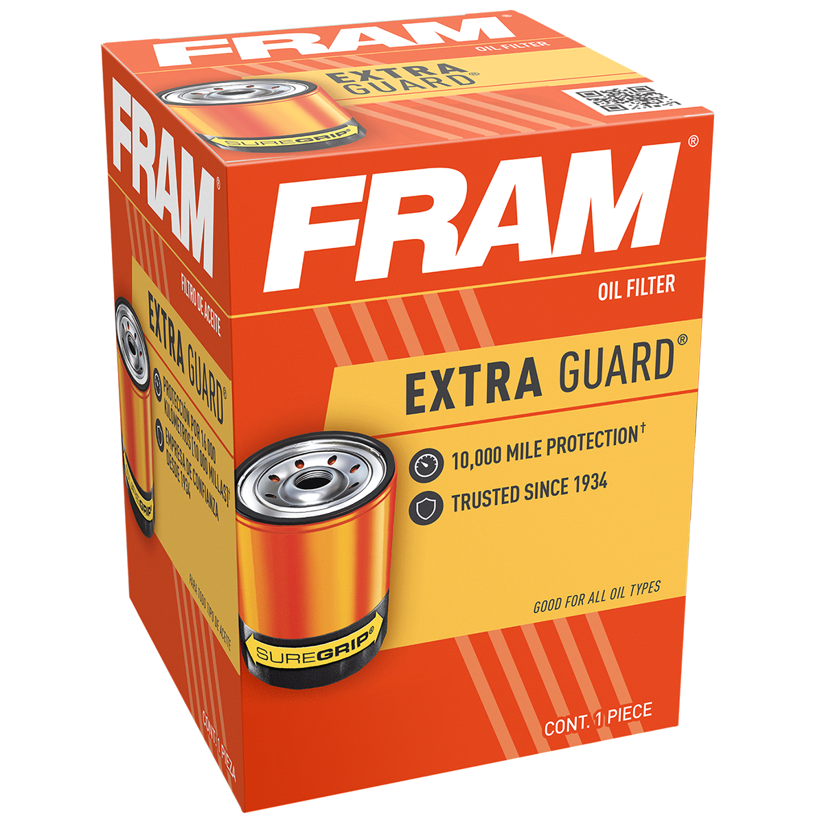 slide 1 of 8, Fram Extra Guard Oil Filter PH16, 1 ct