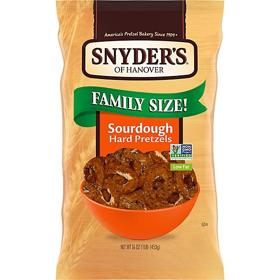 slide 1 of 4, Snyder's Of Hanover Sourdough Hard Pretzels - 16 Oz, 16 oz