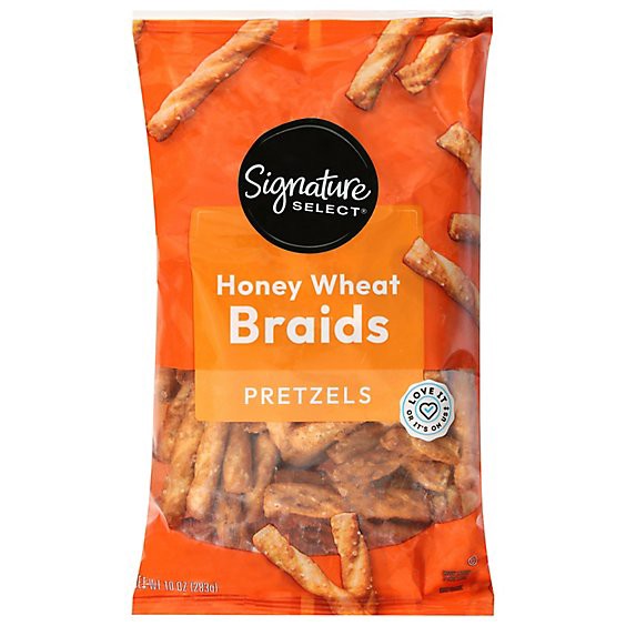 slide 1 of 1, Signature Select Braids Honey Wheat Pretzels - 10 Oz, 10 oz