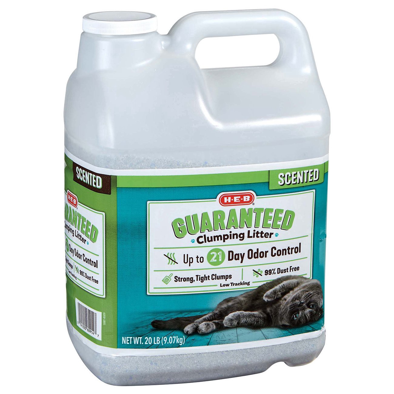 slide 1 of 1, H-E-B Scented Guaranteed Clumping Cat Litter, 20 lb