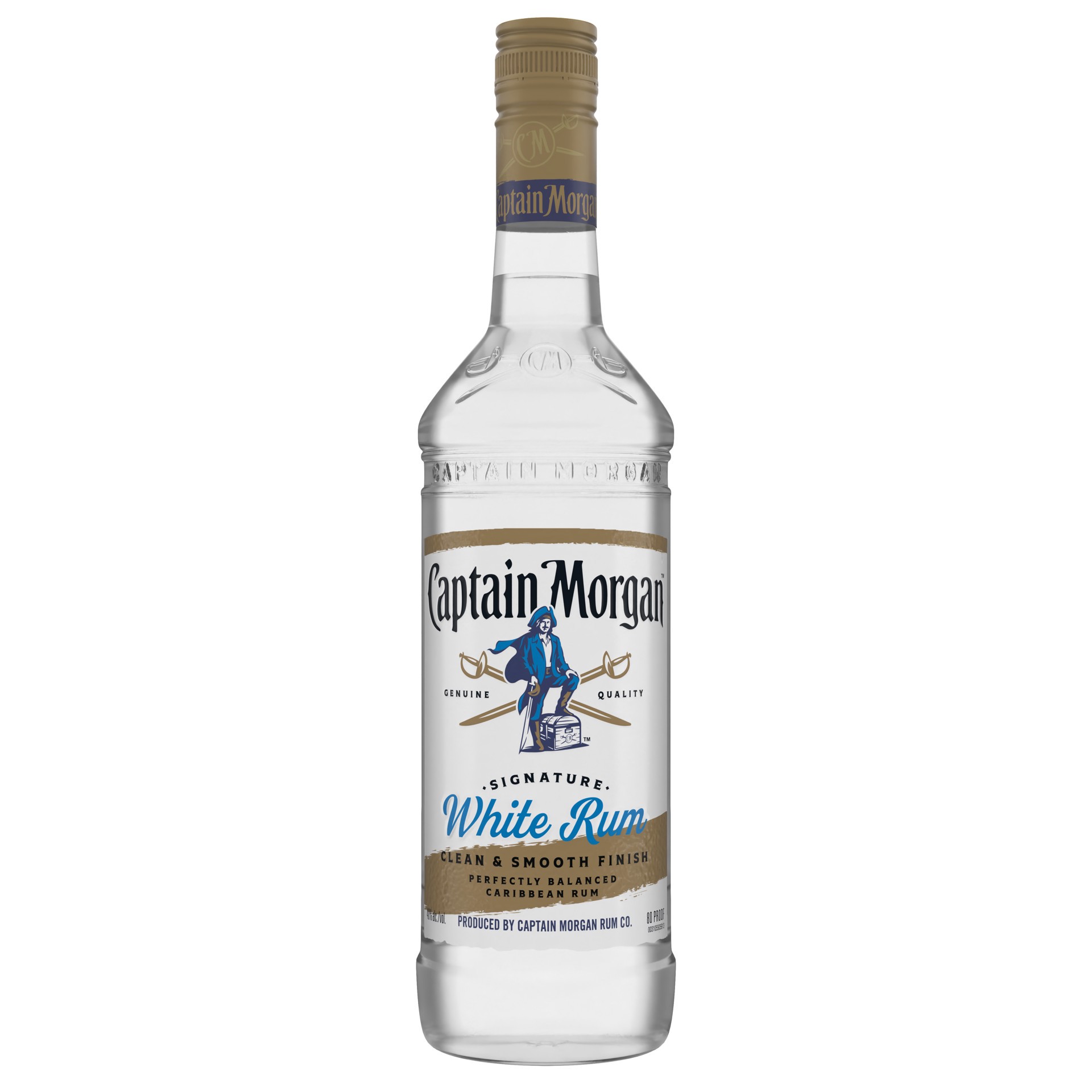 slide 1 of 3, Captain Morgan White Rum, 1 L, 1 liter