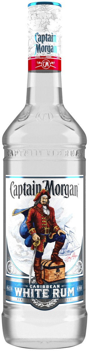 slide 1 of 3, Captain Morgan White Rum, 1 liter