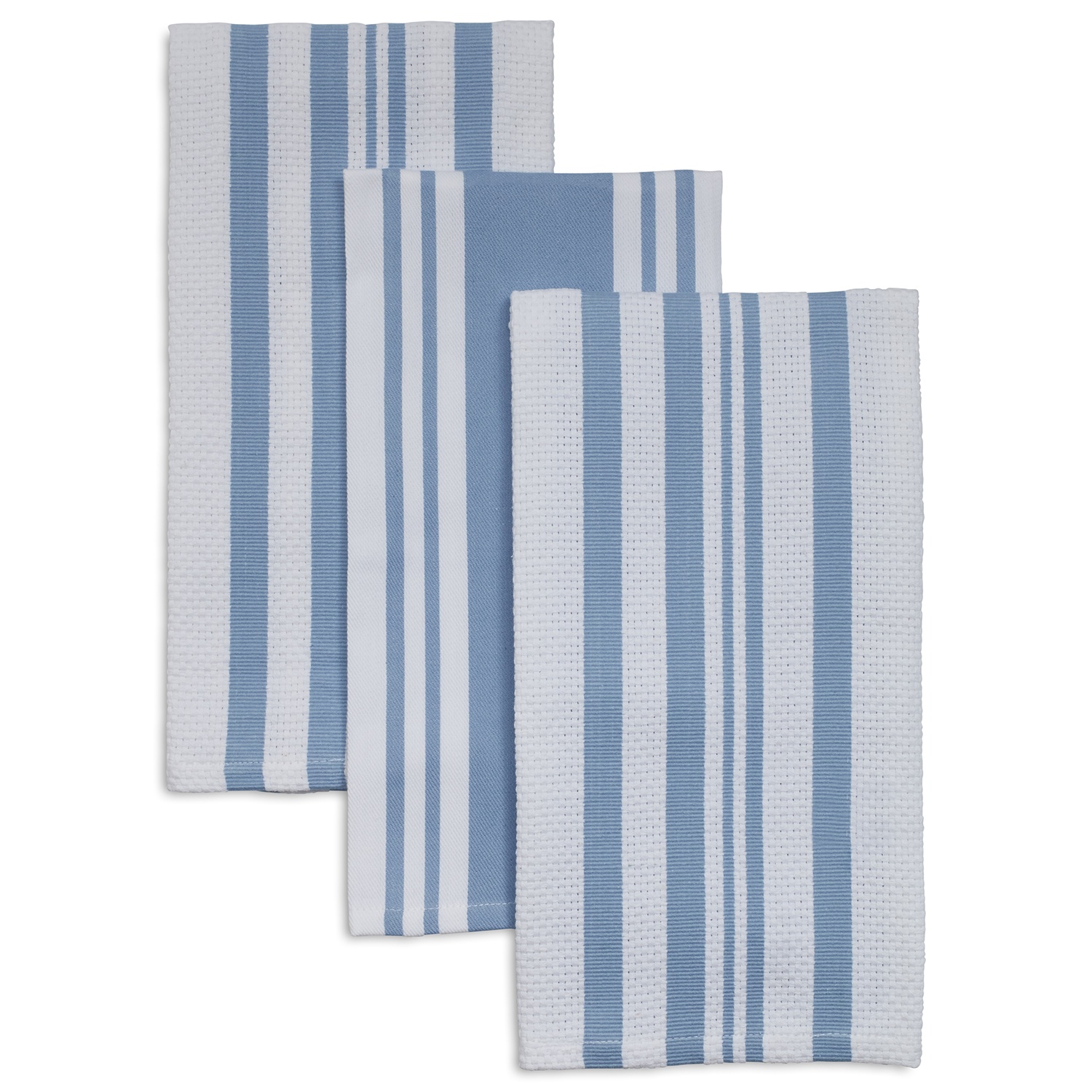 slide 1 of 1, Sur La Table Striped Kitchen Towels, Chambray, 3 ct; 28 in x 20 in