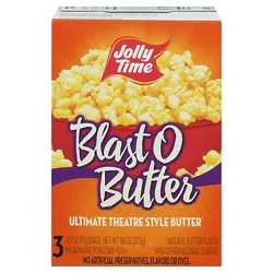 Jolly Time Popcorn Blast O Butter Microwave Ultimate Theatre Style Butter - 3-3.2 Oz