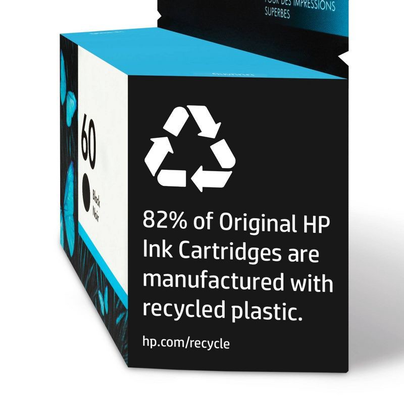 slide 3 of 5, HP Inc. HP 60 Single Ink Cartridge - Black (CC640WN#140), 1 ct