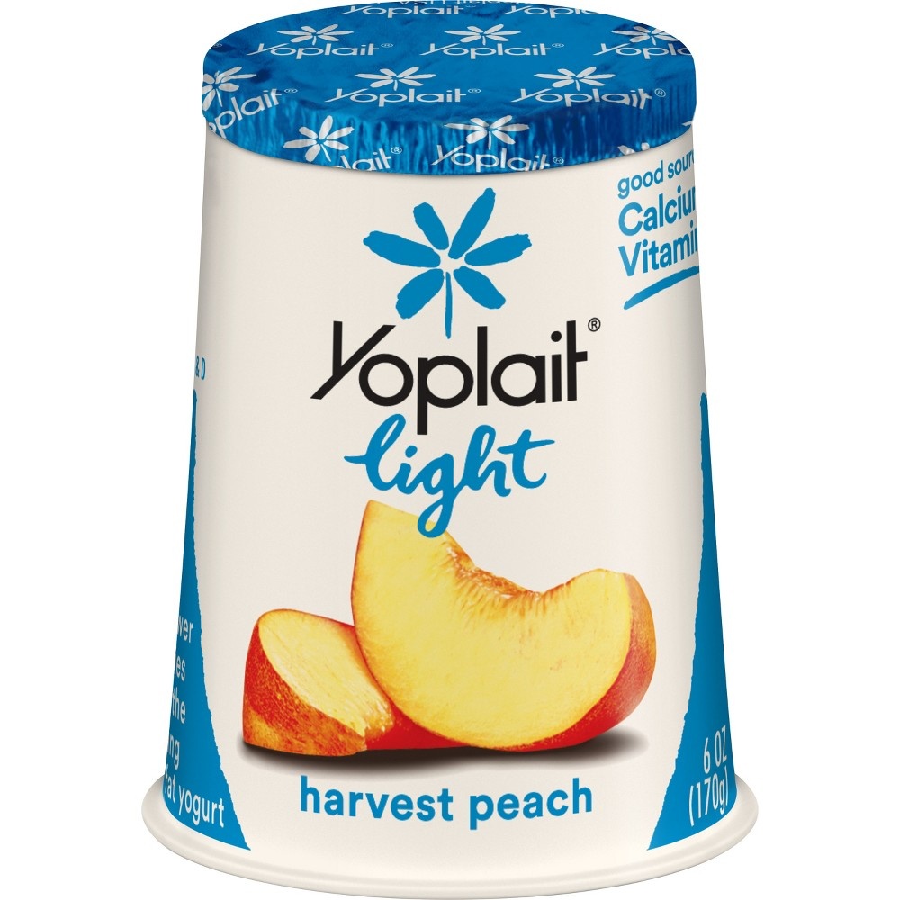 slide 2 of 3, Yoplait Light Harvest Peach Yogurt, 6 oz
