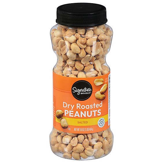 slide 1 of 1, Signature Select Peanuts Dry Roasted - 16 Oz, 16 oz
