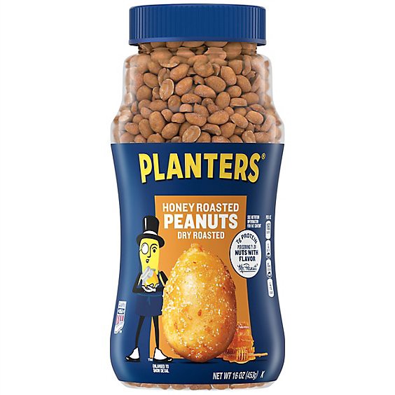 slide 1 of 12, Planters Peanuts Dry Roasted Honey Roasted - 16 Oz, 16 oz