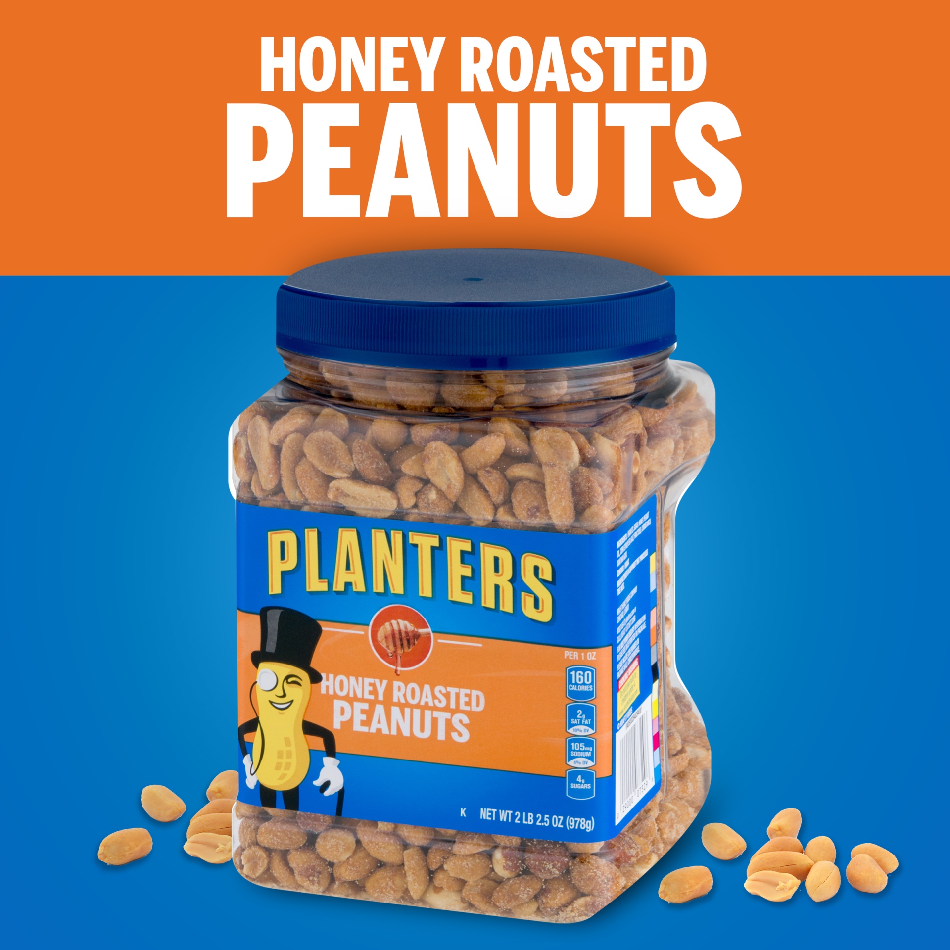 slide 8 of 13, Planters Honey Roasted Peanuts, 2 lb