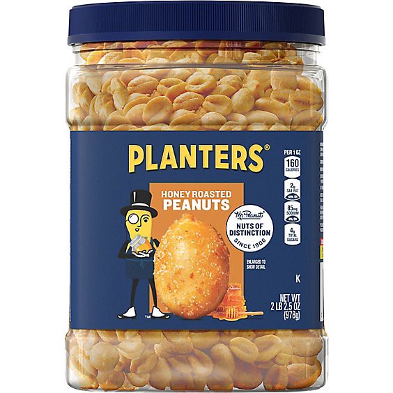 slide 1 of 12, Planters Peanuts Honey Roasted - 34.5 Oz, 34.5 oz