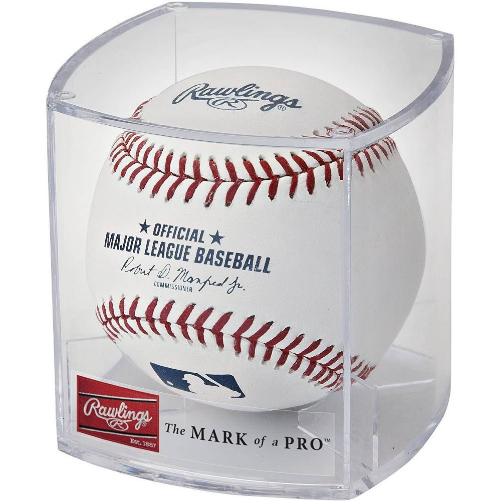 slide 3 of 7, Rawlings MLB Official League Baseball with Case and Stand, 1 ct