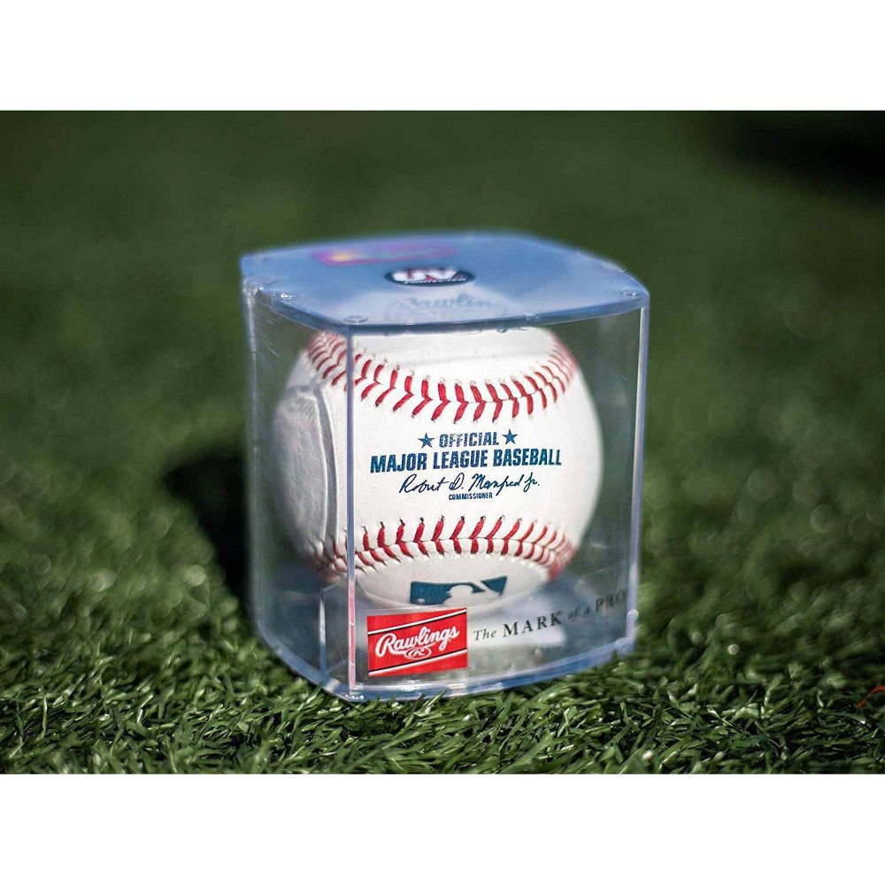 slide 5 of 7, Rawlings MLB Official League Baseball with Case and Stand, 1 ct
