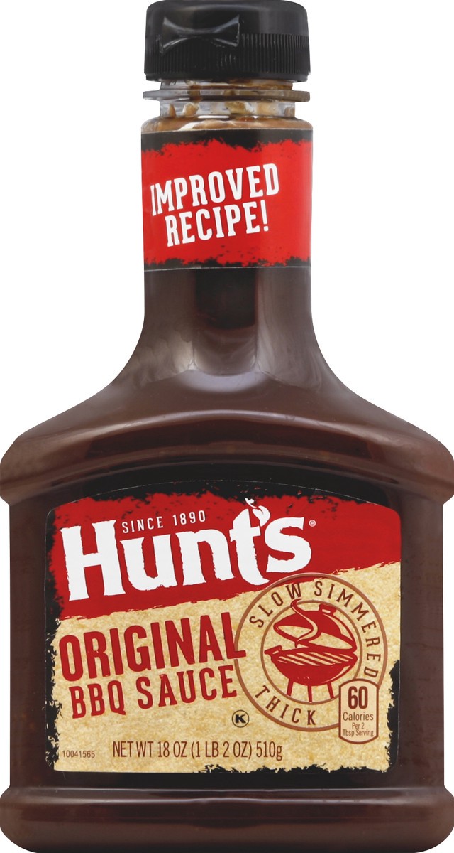 slide 2 of 2, Hunt's Original BBQ Sauce, 18 oz