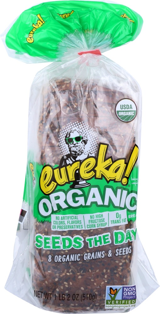 slide 1 of 1, Eureka! Baking Company Seeds the Day Organic Bread, 18 oz