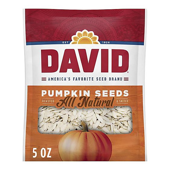 slide 1 of 1, David Roasted And Salted Pumpkin Seeds - 5 Oz, 5 oz