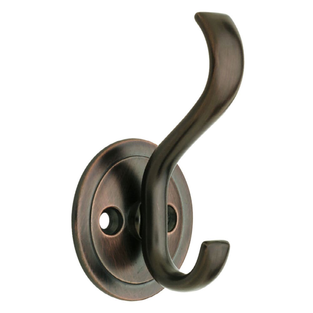 slide 1 of 6, allen + roth 1 -Hook 1.75-in x 1.75-in H Venetian Bronze Decorative Wall Hook ( 25-lb Capacity), 1 ct
