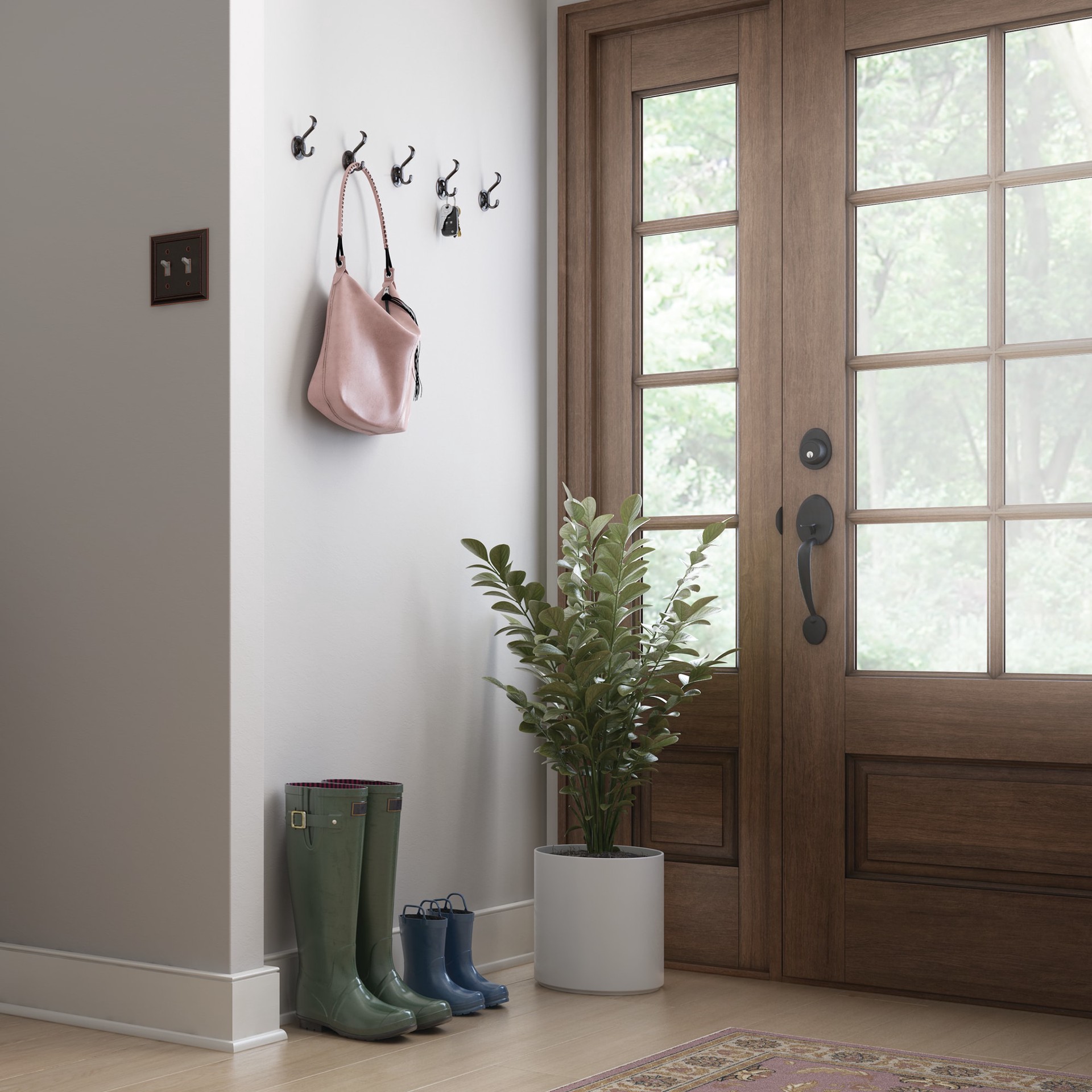 slide 5 of 6, allen + roth 1 -Hook 1.75-in x 1.75-in H Venetian Bronze Decorative Wall Hook ( 25-lb Capacity), 1 ct