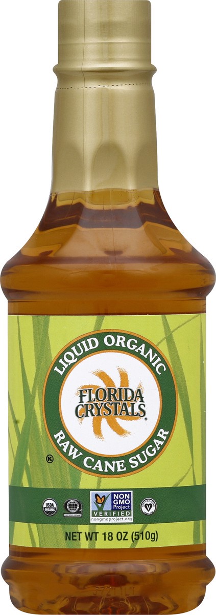 slide 2 of 2, Florida Crystals Sugar, Liquid Organic, Raw Cane, 18 oz