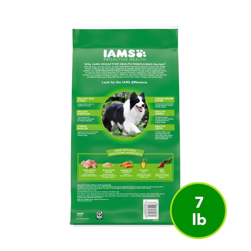 slide 2 of 11, IAMS Proactive Health Chicken and Whole Grain Flavor Minichunks Dry Dog Food - 7lbs, 7 lb