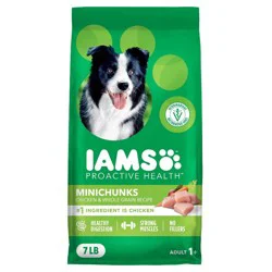 IAMS Proactive Health Chicken and Whole Grain Flavor Minichunks Dry Dog Food - 7lbs