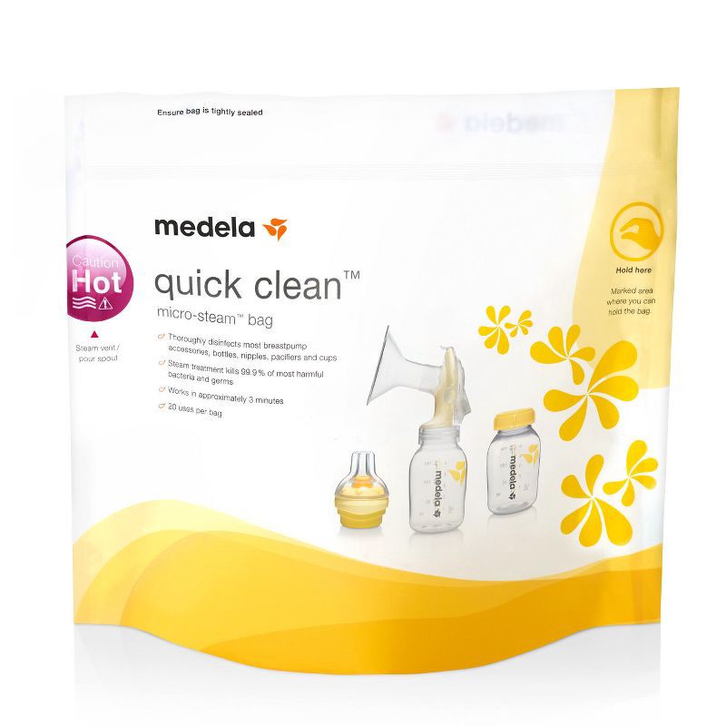 slide 1 of 10, Medela Quick Clean Micro-Steam Sanitizing Bags - 5ct, 5 ct