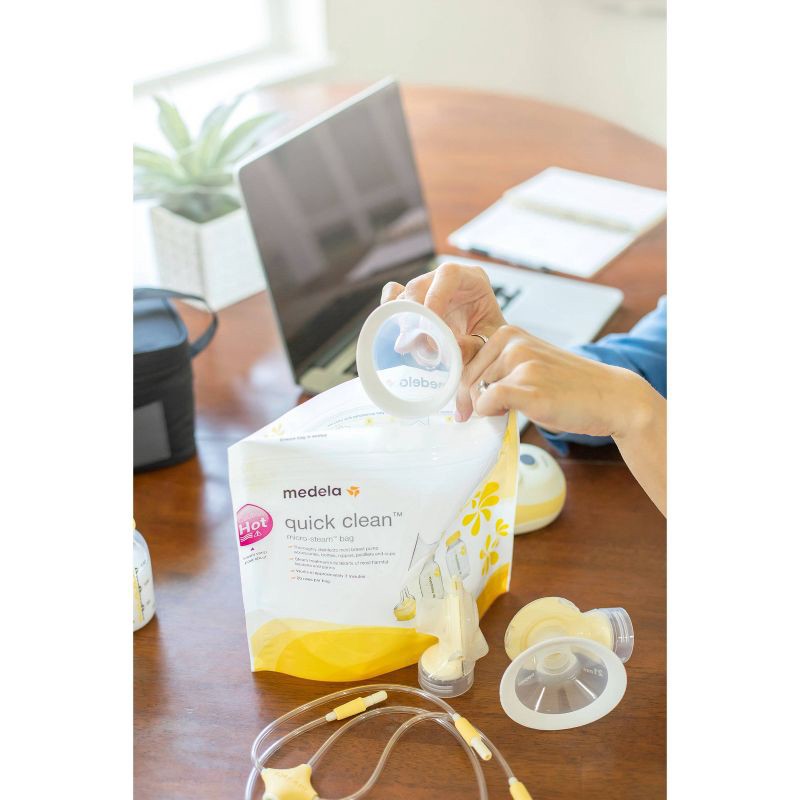 slide 5 of 10, Medela Quick Clean Micro-Steam Sanitizing Bags - 5ct, 5 ct