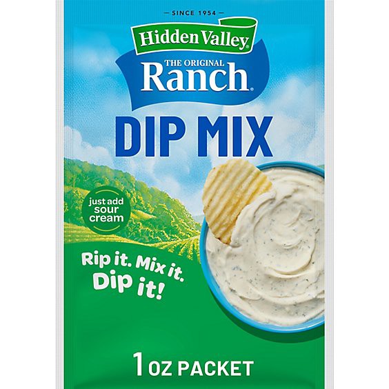 slide 1 of 1, Hidden Valley Gluten Free Original Ranch Dips Mix - 1 Count, 1 oz