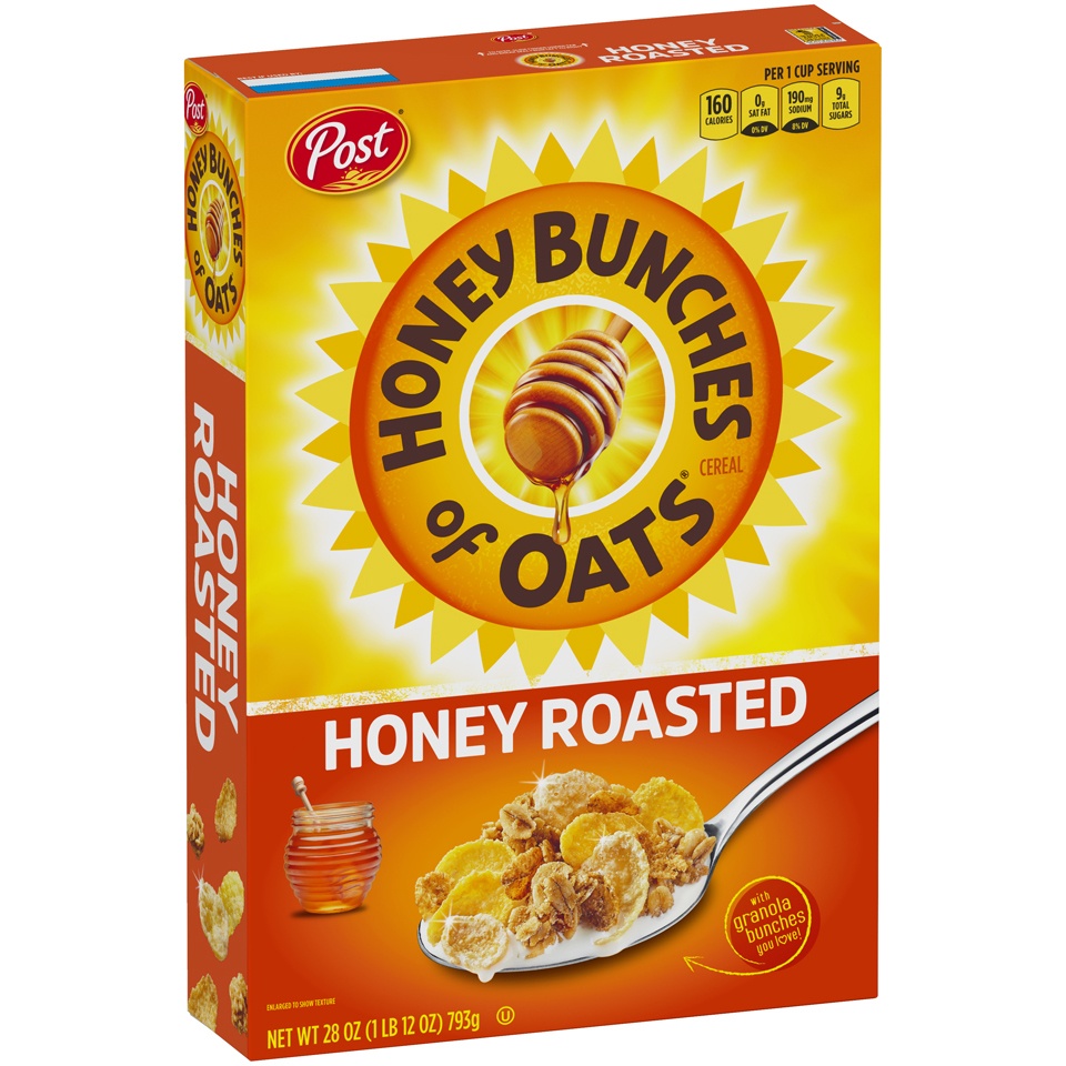 slide 2 of 8, Honey Bunches of Oats Honey Roasted Breakfast Cereal - 28oz - Post, 28 oz