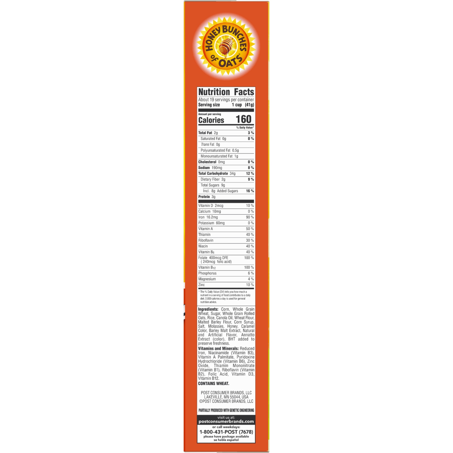 slide 5 of 8, Honey Bunches of Oats Honey Roasted Breakfast Cereal - 28oz - Post, 28 oz