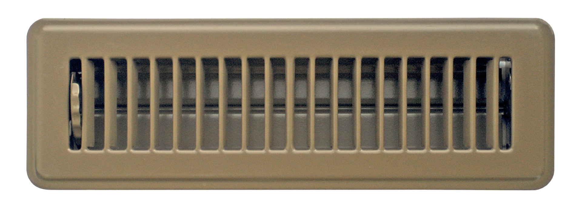 slide 1 of 3, Accord 2-in x 10-in 2-way Steel Brown Floor Register, 1 ct