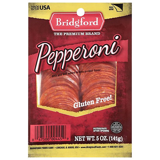 slide 1 of 1, Bridgford Pepperoni Sliced - 6 Oz, 5 oz