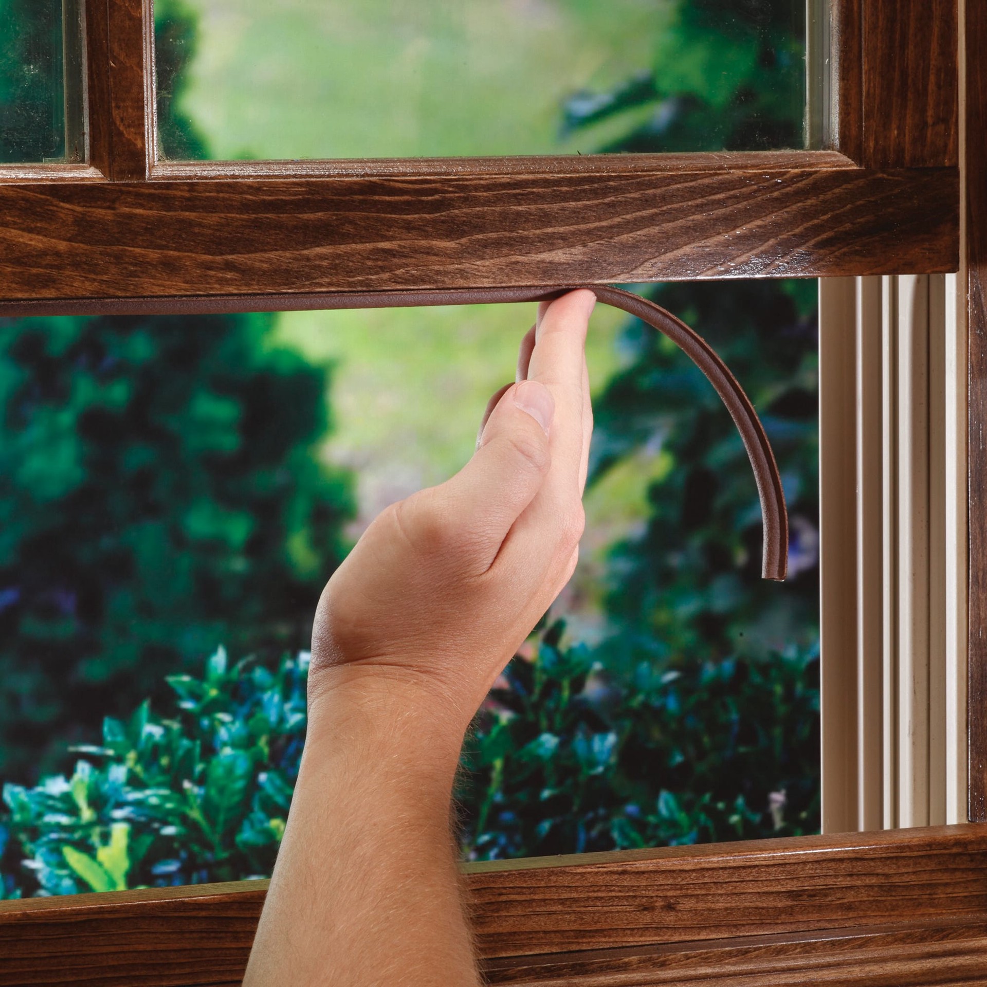 slide 6 of 6, M-D 17-ft x 3/8-in x 7/32-in Brown Rubber Window Weatherstrip, 1 ct