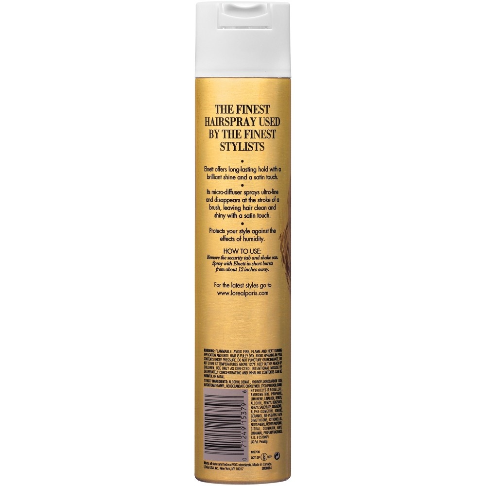 slide 3 of 3, L'Oreal Paris Elnett Satin Extra Strong Hold Hairspray, 11 oz