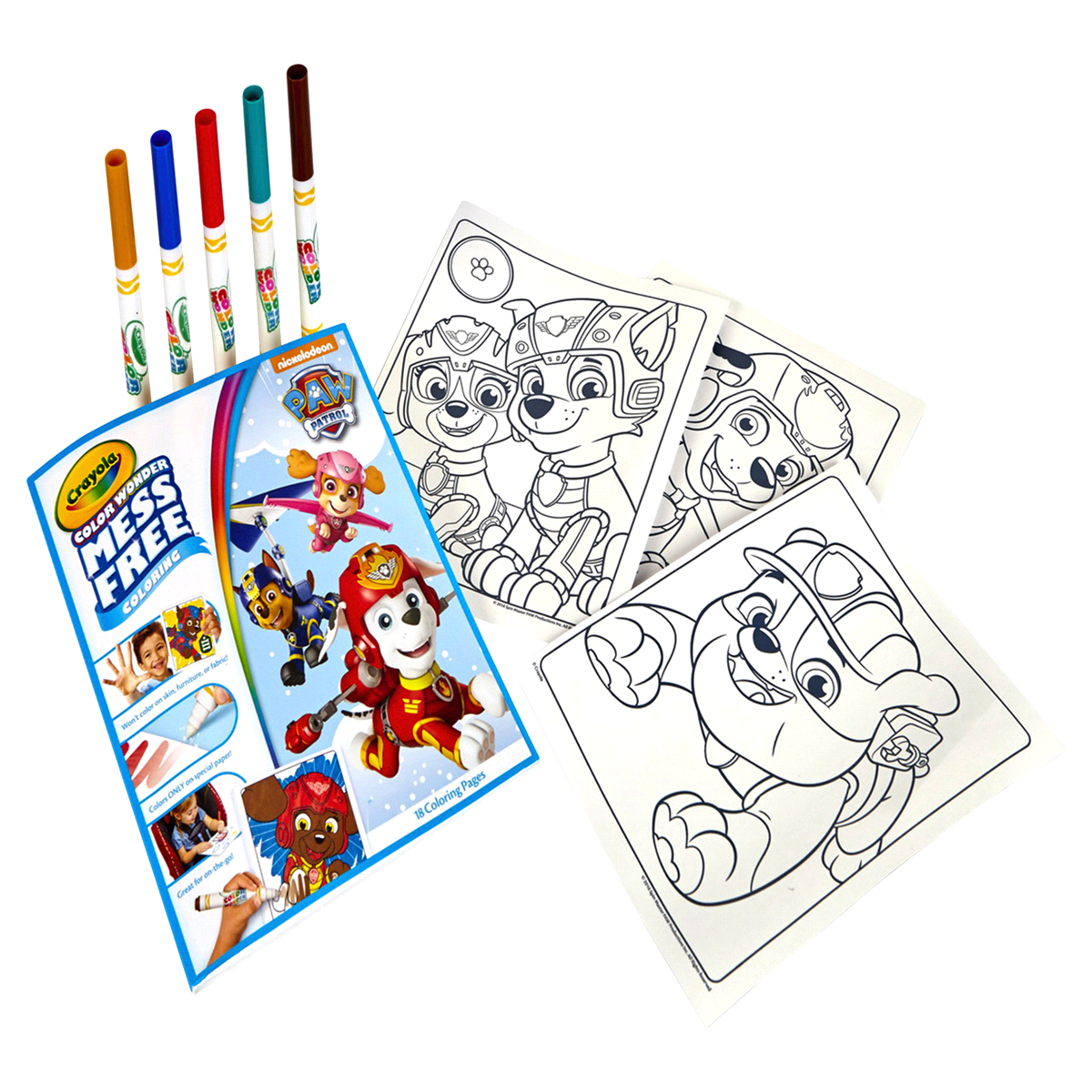 slide 5 of 7, Crayola Paw Patrol Color Wonder Coloring Pad & Markers, 1 ct