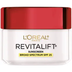 L'Oreal Paris Revitalift Anti-Wrinkle + Firming Day Cream SPF 25 - 1.7oz: Paraben-Free, Hydrating, Contains Retinol, For All Skin Types