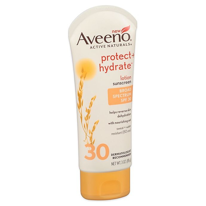 slide 4 of 4, Aveeno Protect + Hydrate Lotion Sunscreen With Spf 30, 3 fl oz