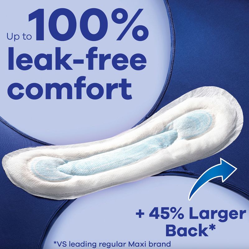 slide 5 of 9, Always Maxi Pads Overnight Absorbency Unscented without Wings - Size 4 - 28ct, 28 ct