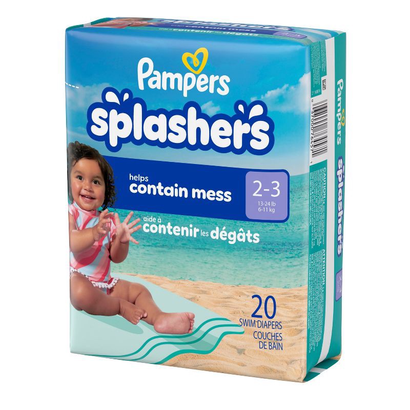 slide 13 of 14, Pampers Splashers Disposable Swim Pants Jumbo Pack - S - 20ct, 20 ct