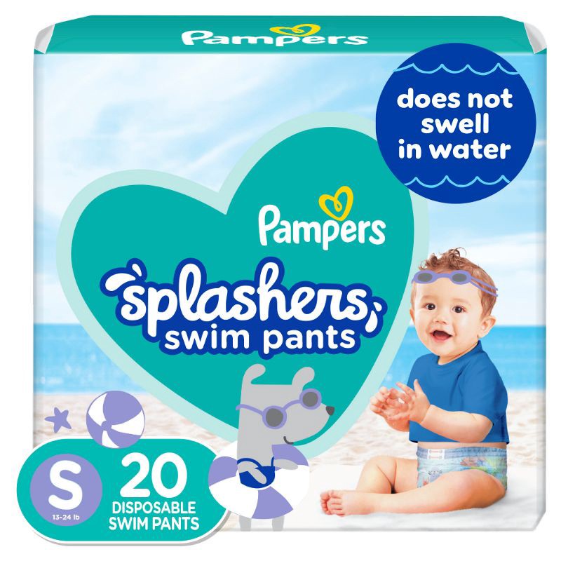 slide 1 of 11, Pampers Splashers Disposable Swim Pants Jumbo Pack - S - 20ct, 20 ct