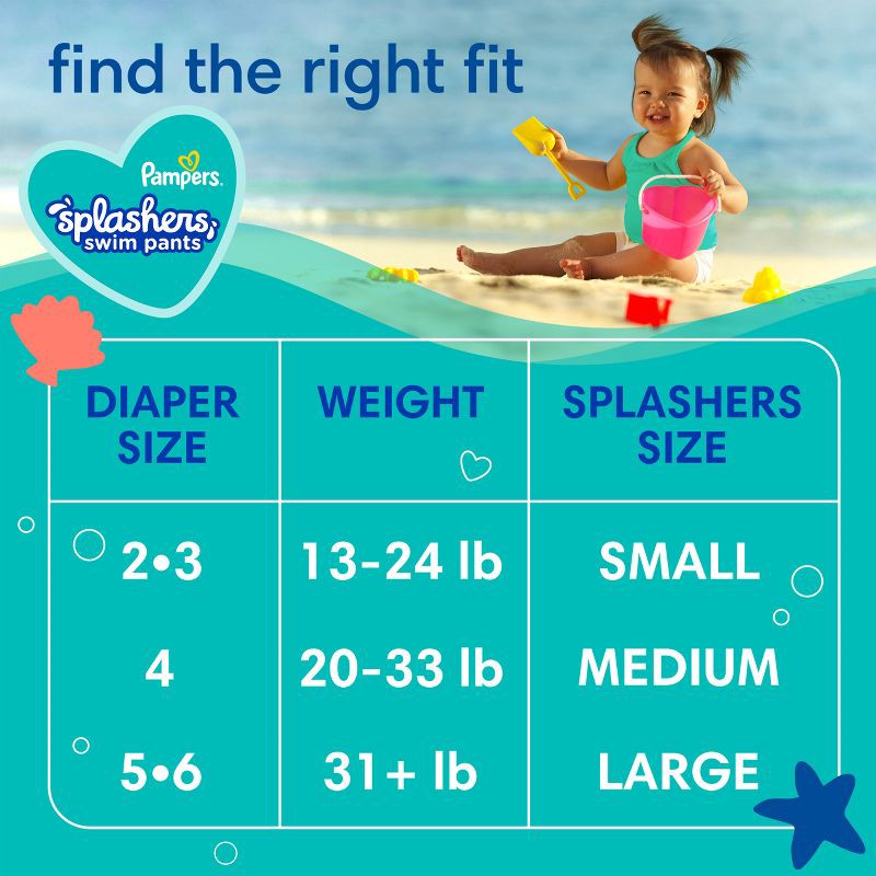 slide 7 of 11, Pampers Splashers Disposable Swim Pants Jumbo Pack - S - 20ct, 20 ct