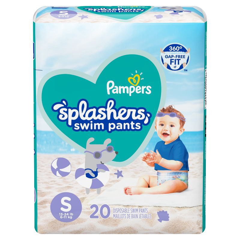 slide 8 of 11, Pampers Splashers Disposable Swim Pants Jumbo Pack - S - 20ct, 20 ct