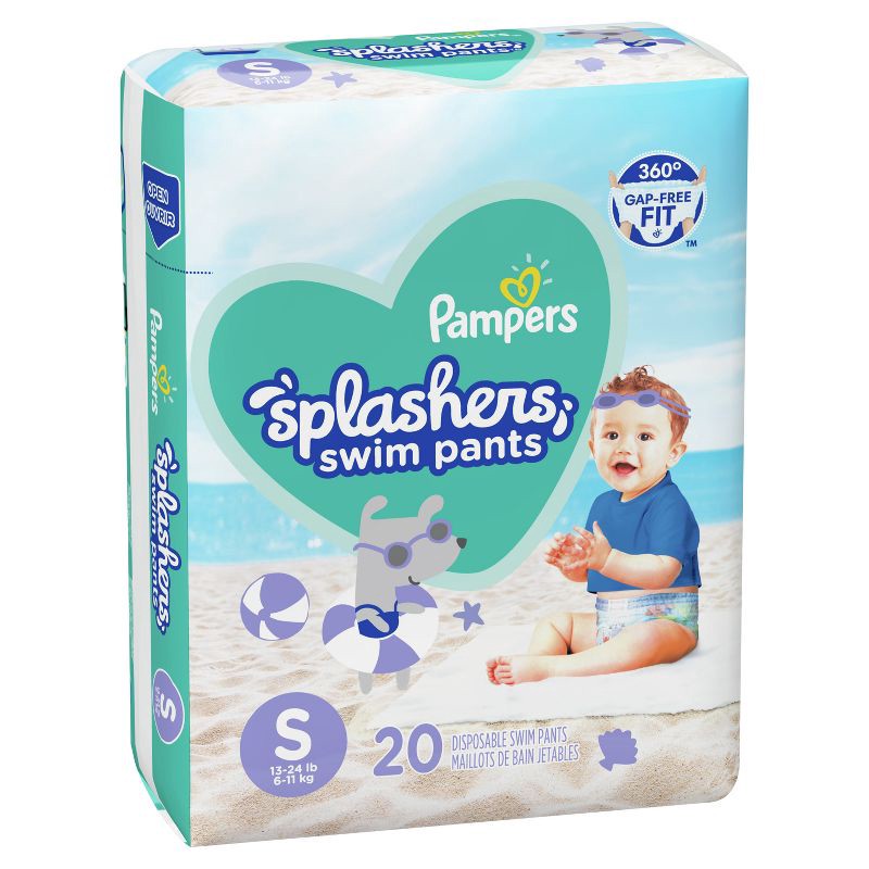 slide 9 of 11, Pampers Splashers Disposable Swim Pants Jumbo Pack - S - 20ct, 20 ct