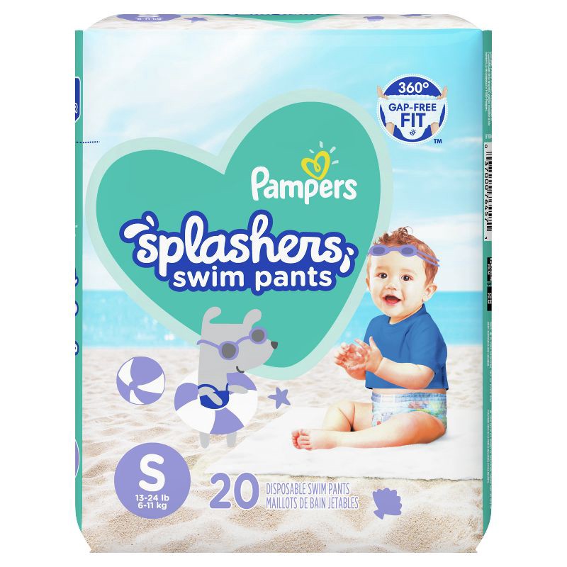 slide 10 of 11, Pampers Splashers Disposable Swim Pants Jumbo Pack - S - 20ct, 20 ct