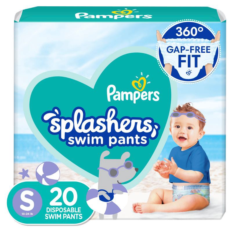 slide 1 of 11, Pampers Splashers Disposable Swim Pants Jumbo Pack - S - 20ct, 20 ct