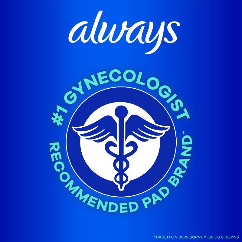 slide 11 of 13, Always Long Absorbency Unscented Ultra Thin Pads with Wings - Size 2 - 42ct, 2 pk; 42 ct