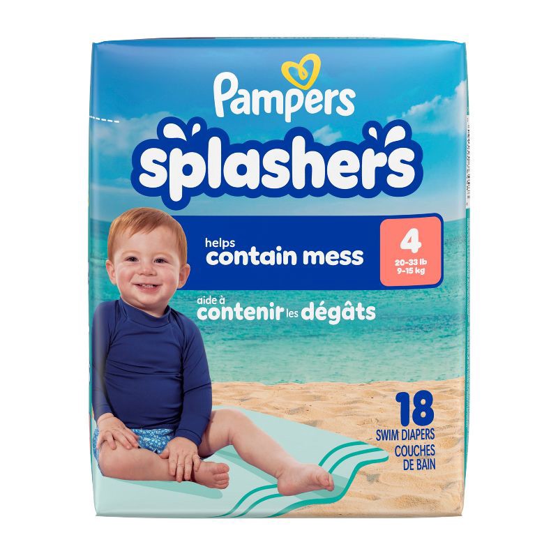 slide 2 of 14, Pampers Splashers Disposable Swim Pants Jumbo Pack - M - 18ct, 18 ct