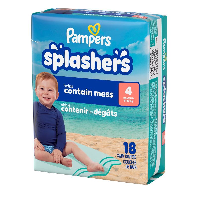 slide 13 of 14, Pampers Splashers Disposable Swim Pants Jumbo Pack - M - 18ct, 18 ct